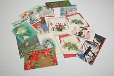 Usado, Lote de 15 tarjetas de felicitación de vacaciones de Navidad firmadas grabadas de colección diario basura artesanía segunda mano  Embacar hacia Argentina