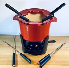 Pote de fondue de ferro fundido esmaltado caixa vermelha e barril comprar usado  Enviando para Brazil
