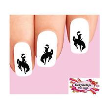 Conjunto de 20 decalques para unhas Waterslide - Silhueta de cavalo Cowboy on Bucking Bronco, usado comprar usado  Enviando para Brazil