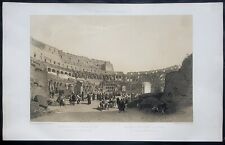 Stampa antica Benoist 1870 roma interno colosseo veduta anfiteatro flavio comprar usado  Enviando para Brazil
