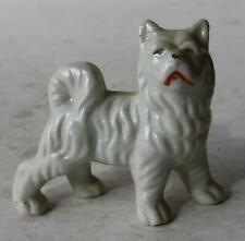 Estatueta de cachorro Husky cerâmica branca porcelana pintada à mão feita no Japão vintage -- comprar usado  Enviando para Brazil