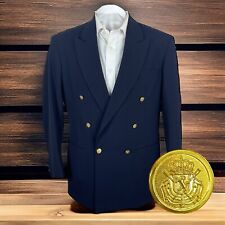 Blazer masculino Executive Apparel 40S azul marinho botões dourados peito duplo, usado comprar usado  Enviando para Brazil