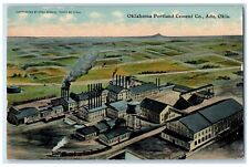 Ada Oklahoma OK Postcard Oklahoma Portland Cement Exterior Factor Building c1910 for sale  Shipping to South Africa