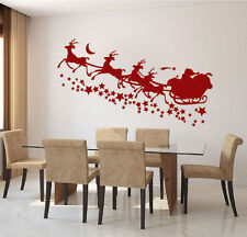 Santa Sleigh Stars Decal Christmas Window Stickers Christmas Decorations, h35 for sale  Shipping to South Africa