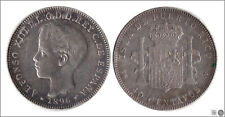 España 40 Centavos Peso 1896 Puerto Rico Pgv Ag Alfonso XIII EBC segunda mano  Embacar hacia Argentina