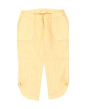 NORTH SAILS Womens Capri Trousers IT 46 Large W32 L22  Yellow Cotton AK15 for sale  Shipping to South Africa