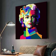 Marilyn Monroe Colourful Pop Printed Canvas Wall Art Square Wrapped Wood Framed , used for sale  Shipping to South Africa