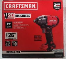 CRAFTSMAN V20 Impact Wrench, Cordless, Brushless, 1/2-Inch, Tool-Only (CMCF920B) for sale  Shipping to South Africa