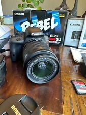 Canon EOS Rebel SL1 18MP DSLR Camera, EF-S 18-55mm IS II and EF 50mm f/1.8 Macro, used for sale  Shipping to South Africa