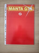 Opel Manta GT/J brochure Opel for sale  Shipping to South Africa