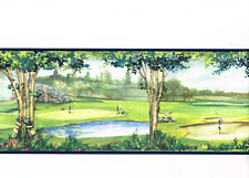 Papel de parede esportivo campo de golfe golfe taco de golfe acabamento azul borda BV021214B comprar usado  Enviando para Brazil
