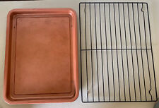 Bandeja rectangular y bandeja de parrilla para horno tostadora de cobre de alta resistencia, usado segunda mano  Embacar hacia Argentina