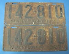1927 maryland license for sale  Montpelier