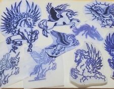 Vintage Tattoo Hectograph Stencil of Pegasus Used By RED'S TATTOO STUDIO for sale  Shipping to South Africa