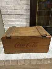 VINTAGE COCA COLA WOODEN CRATE BOX  COKE SIGN Dunning Corporation for sale  Shipping to South Africa