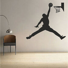 Calcomanía de pared de baloncesto deportes Air Jordan arte volquete NBA niños calcomanía de pared de habitación, s29 segunda mano  Embacar hacia Mexico