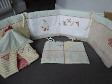 Lovely Mamas and Papas Whirligig Neutral Nursery Bedding Bundle Cot Bumper Nappy, used for sale  NEWCASTLE UPON TYNE