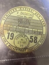 Tax disc vintage for sale  IPSWICH
