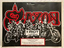 Póster Saxon 1981 British Quad Tour Riot Matte Queens Hall Leeds Motocicletas segunda mano  Embacar hacia Mexico