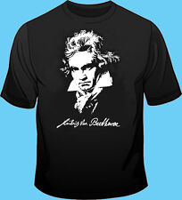 Manga Longa/Curta, Camiseta Preta, Música, Compositor, Beethoven, 100% Algodão comprar usado  Enviando para Brazil