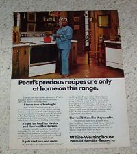 1976 impresión página de anuncio - PEARL BAILEY White-Westinghouse cocina gama horno anuncio segunda mano  Embacar hacia Argentina