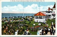 Ocean View Virginia cartão postal banda concerto praia gazebo Norfolk 1915 comprar usado  Enviando para Brazil