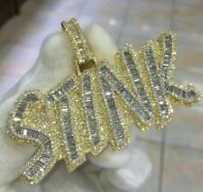 Stink Bugget CZ Studded HipHop Style Fine Pendant Solid 925 Sterling Silver for sale  Shipping to South Africa
