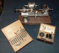 Used, Vintage Swartchild Watchmakers Lathe 8mm W/ 44 Collets & Levin Graver Grinder for sale  Shipping to South Africa