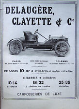 1909 automobiles delauger d'occasion  Expédié en Belgium