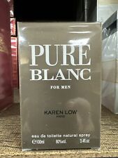 Pure Blanc by Karen Low 3,3 / 3,4 oz Eau De Toilette Spray Masculino Novo Na Caixa comprar usado  Enviando para Brazil