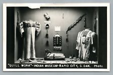 Used, Sioux Bead & Quill Work RPPC Rapid City SD Vintage Museum Photo Native American for sale  Shipping to South Africa