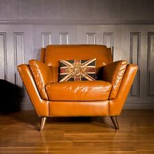 Leather armchair mid for sale  SIDMOUTH