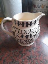 emma bridgewater black toast jug 1.5 pint homepride flour jug used for display , used for sale  LONDON