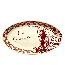 OU Oklahoma University Sooners 2008 The Memory Co Oval Serving Dish Platter, used for sale  Shipping to South Africa