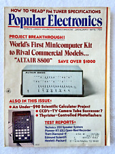 Revista Popular Electronics, janeiro-maio de 1975, Altair 8800 peças 1 e 2 comprar usado  Enviando para Brazil