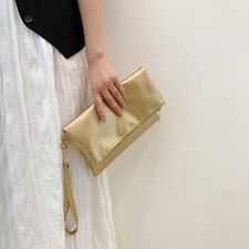 Used, Fashion Women Envelope Clutch Bag Leather Handbag Purse Card Bag (Gold) for sale  Shipping to South Africa