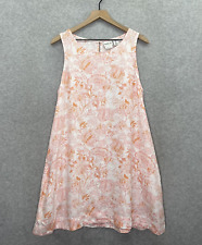 Vestido feminino Rachel Zoe grande laranja rosa floral linho férias na praia comprar usado  Enviando para Brazil