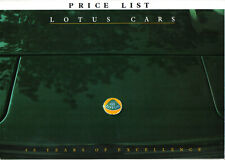 Lotus price list for sale  BATLEY