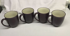 Set Of 4 Noritake Colorwave Purple Mugs Cups 8486 Stoneware Coffee Tea for sale  Shipping to South Africa
