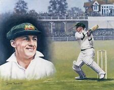 Australian CRICKET GREAT - DON BRADMAN †92 - signed white card for sale  Shipping to South Africa