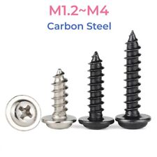 Tornillo de cabeza redonda cruzada de acero al carbono con almohadilla M1.2~M4 tornillos de madera segunda mano  Embacar hacia Argentina