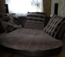 Large beige cord cuddle chair  for sale  BURTON-ON-TRENT