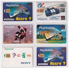 6 PHONE CARD SET / TELECARTE .. FRANCE PACK SONY PLAYSTATION GAMES USED/CHIP for sale  Shipping to South Africa