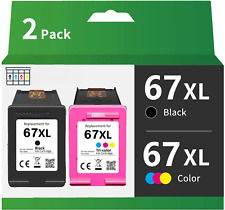 Combo de cartucho de tinta negro y color para HP #67 67XL DeskJet Plus 4140 4152 4155 segunda mano  Embacar hacia Argentina