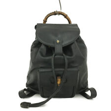 Mochila GUCCI alça de bambu couro preto/3Y0218 comprar usado  Enviando para Brazil