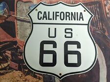 Used, VINTAGE STATE OF CALIFORNIA U.S. HIGHWAY ROUTE 66 PORCELAIN ROADWAY ROAD SIGN for sale  Shipping to Canada