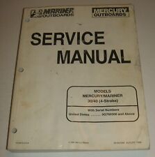 Used, Mercury Mariner 30 hp 40 hp 4 stroke Service Manual Outboard for sale  Shipping to South Africa