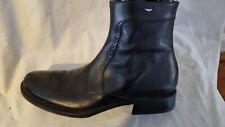 MEN ALBERTO GUARDIANI BLACK LEATHER ZIP UP BROGUE  BOOTS UK7/EU 41 for sale  Shipping to South Africa
