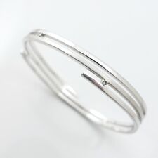STERLING SILVER .925 HALLMARKED HOT DIAMONDS BANGLE - 26.1 G, used for sale  Shipping to South Africa