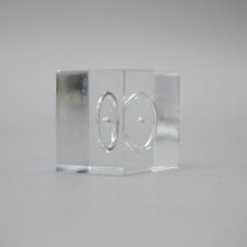Orrefors Cristal Transparente Cubo Con Anillo Burbuja de Aire De Gunnar Cyren B comprar usado  Enviando para Brazil